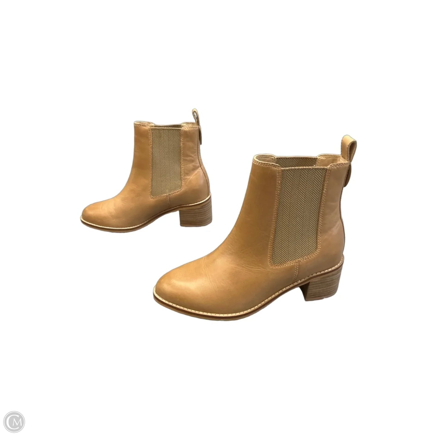 Boots Ankle Heels By Cma In Tan, Size: 8
