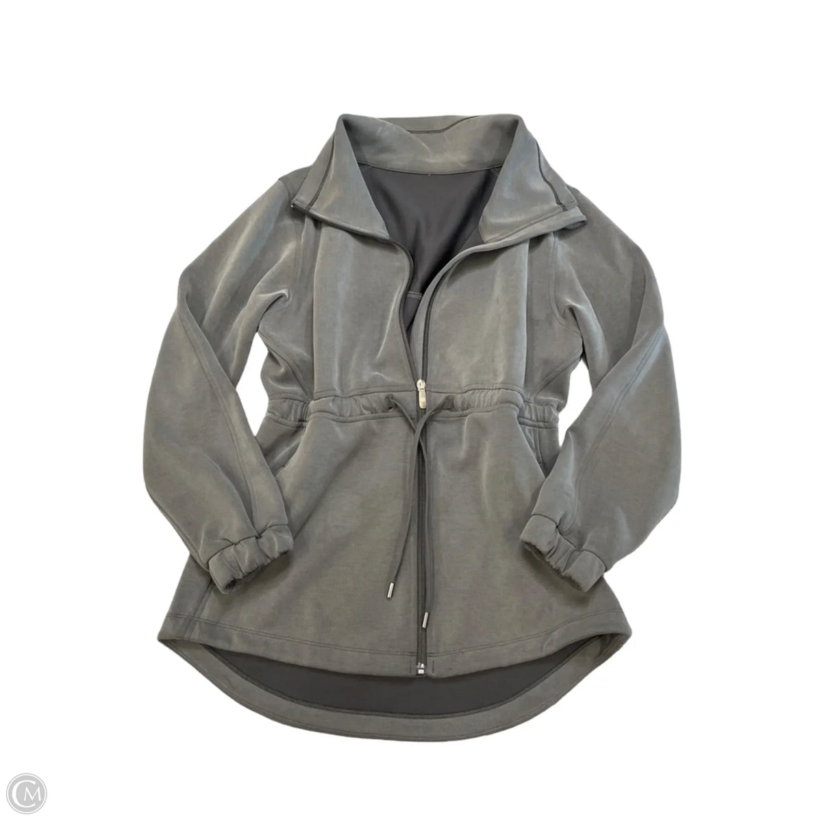 Athletic Jacket By Lululemon In Grey, Size: Xs