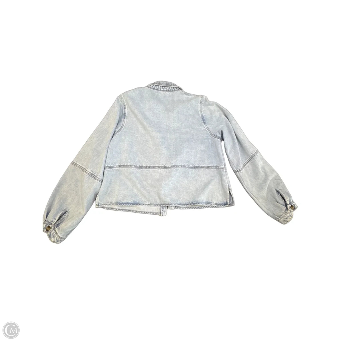 Jacket Shirt By Every In Blue Denim, Size: M