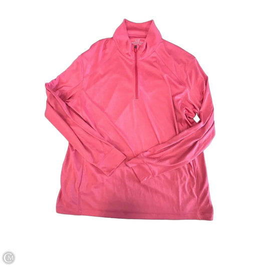 Athletic Top Long Sleeve Collar By Vineyard Vines In Coral, Size: Xl