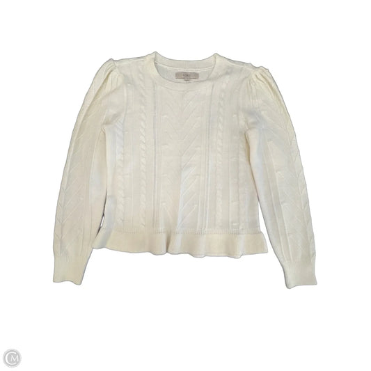 Sweater By Loft In Cream, Size: S