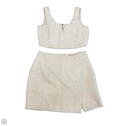 Skirt Set 2pc By Bailey Rose In Cream, Size: S