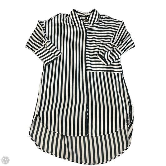 Dress Casual Midi By Zara Basic In Striped Pattern, Size: M