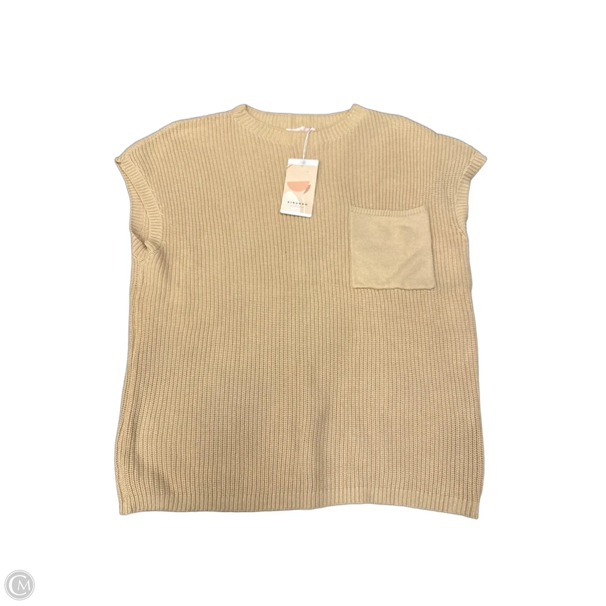 Top Sleeveless By Kirundo In Beige, Size: M