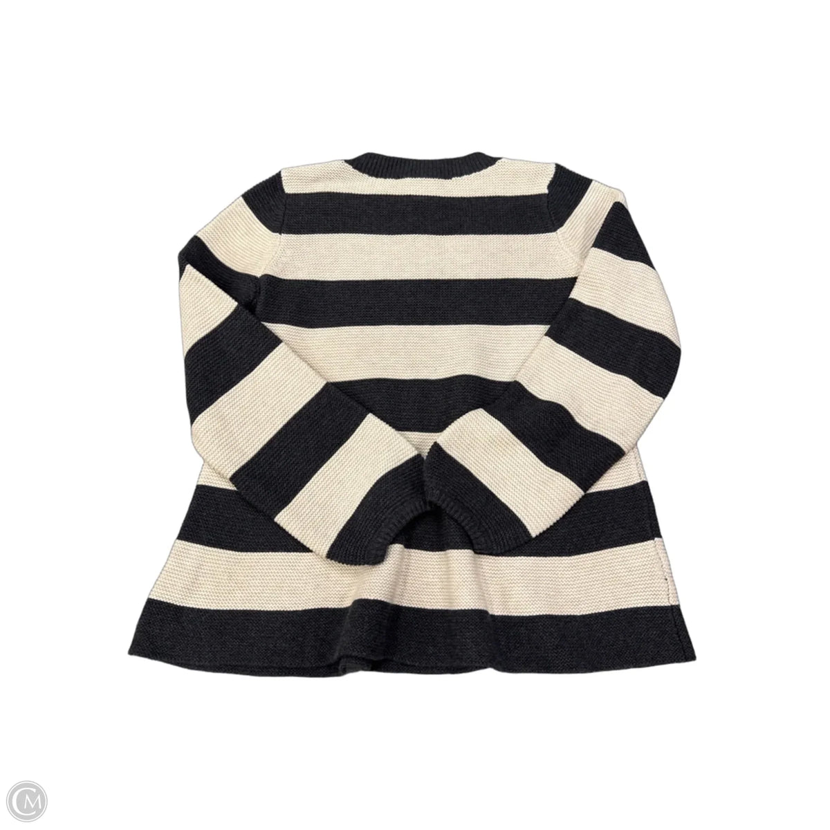 Sweater By Loft In Black & Cream, Size: S