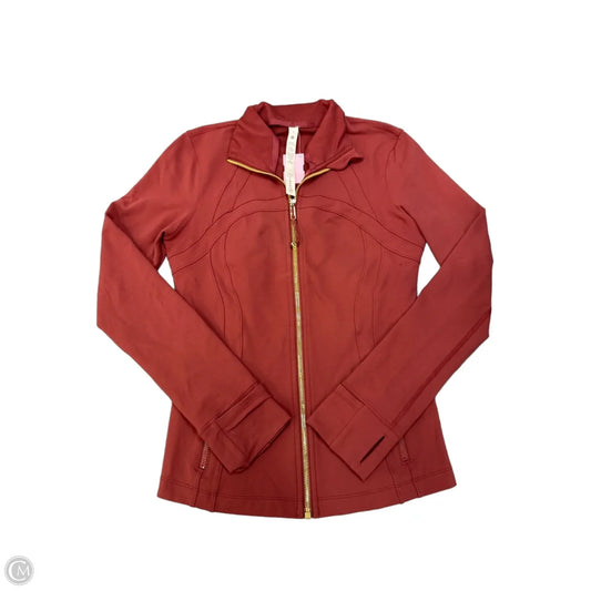 Athletic Jacket By Lululemon In Maroon, Size: M