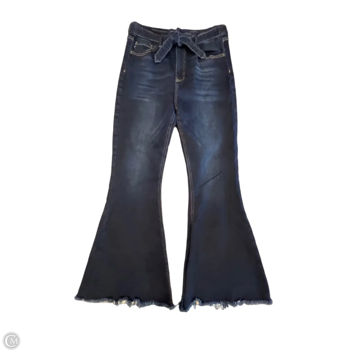 Jeans Flared By Kancan In Blue Denim, Size: 8