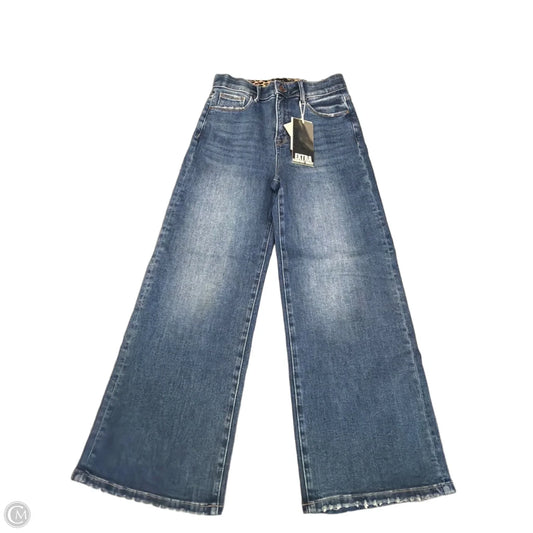 Jeans Wide Leg By Risen In Blue Denim, Size: 8