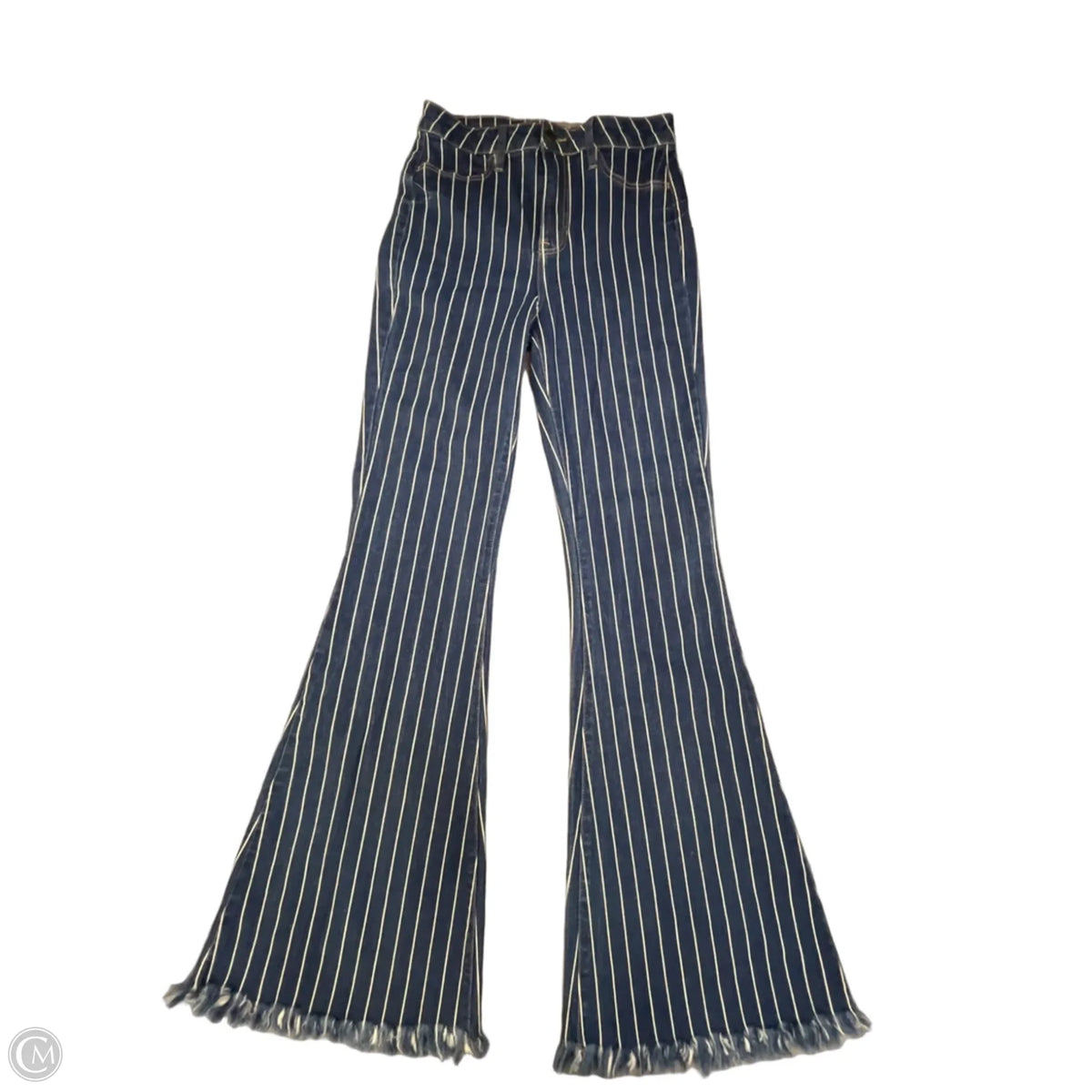Jeans Flared By Cello In Striped Pattern, Size: 6
