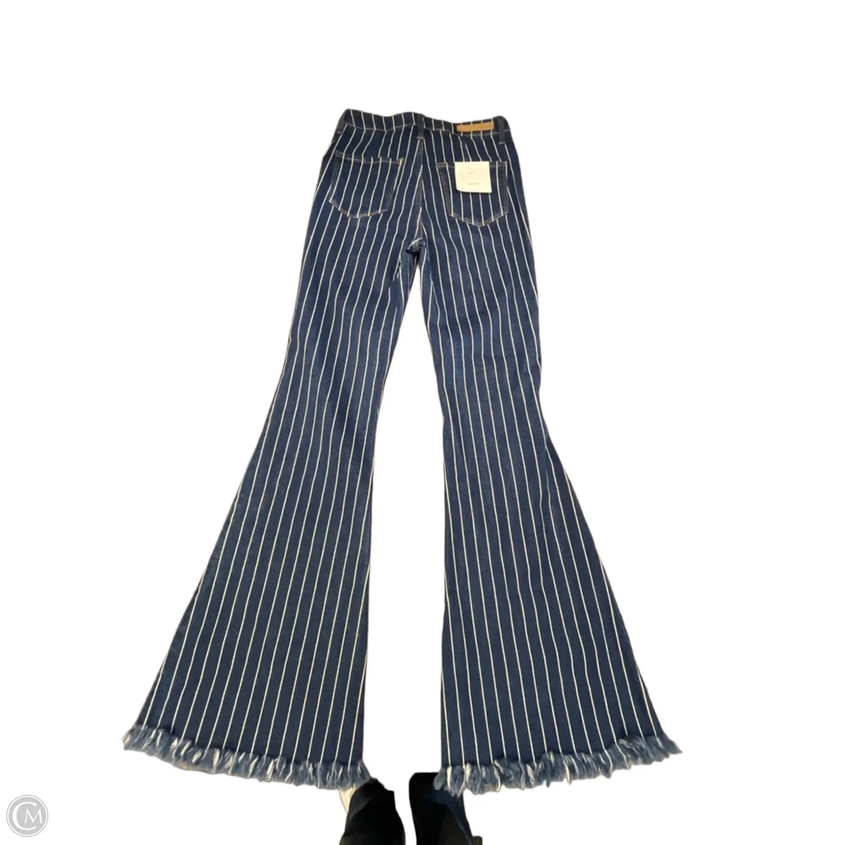 Jeans Flared By Cello In Striped Pattern, Size: 6