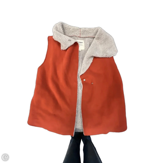 Vest Faux Fur & Sherpa By Dylan In Orange, Size: L