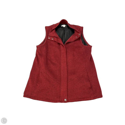 Vest Fleece By Coldwater Creek In Red, Size: 1x