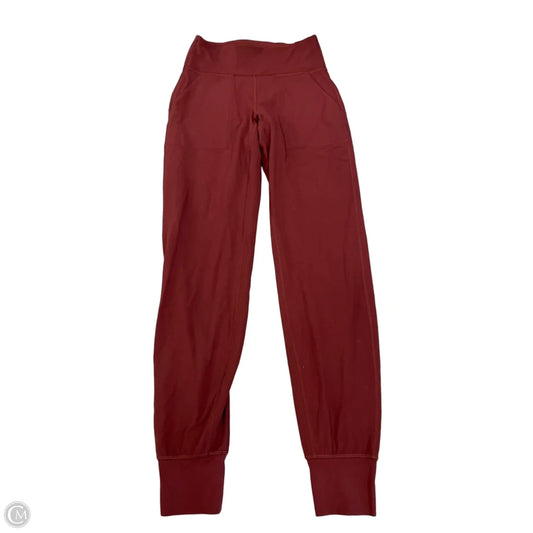 Athletic Leggings By Lululemon In Maroon, Size: S