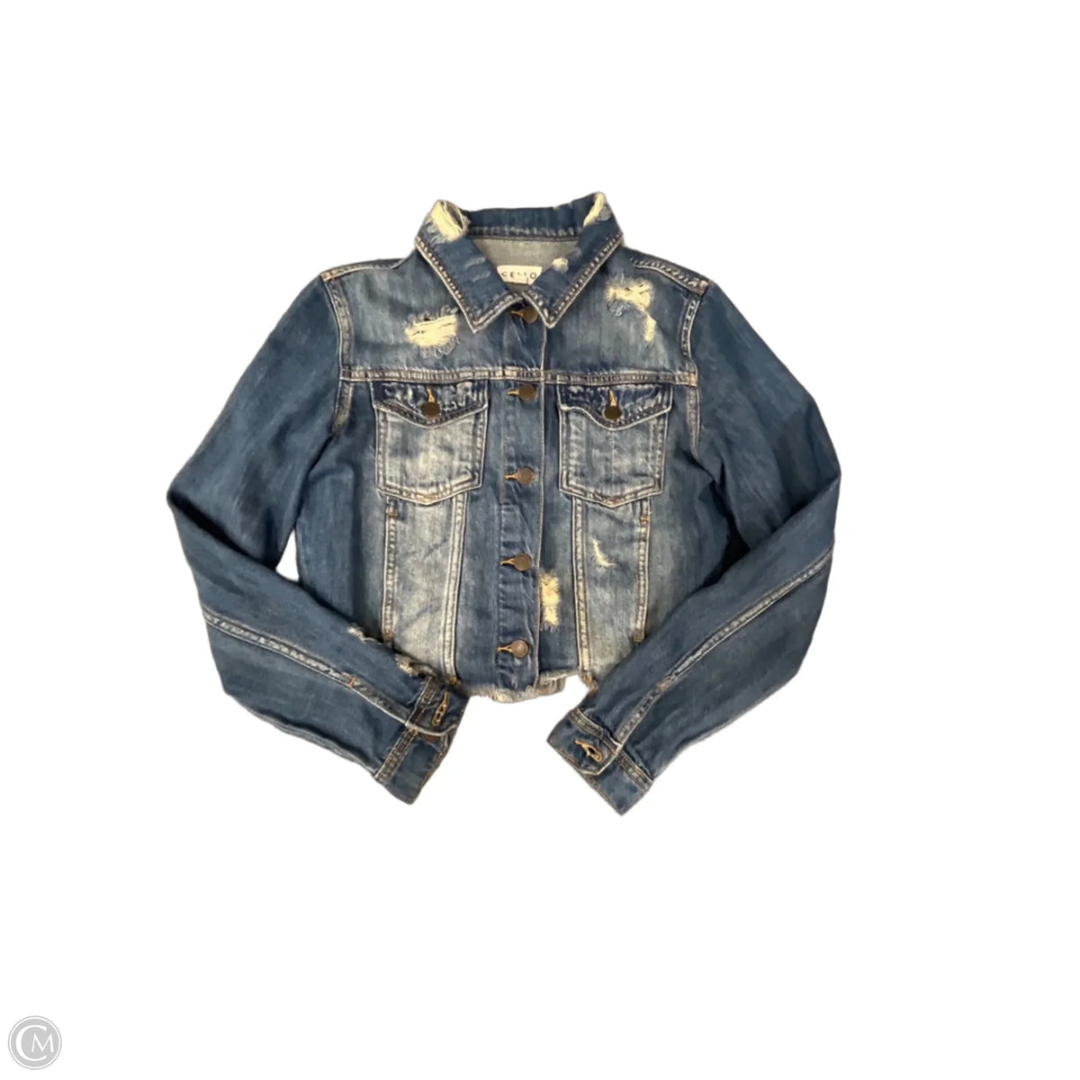 Jacket Denim By Cello In Blue Denim, Size: M