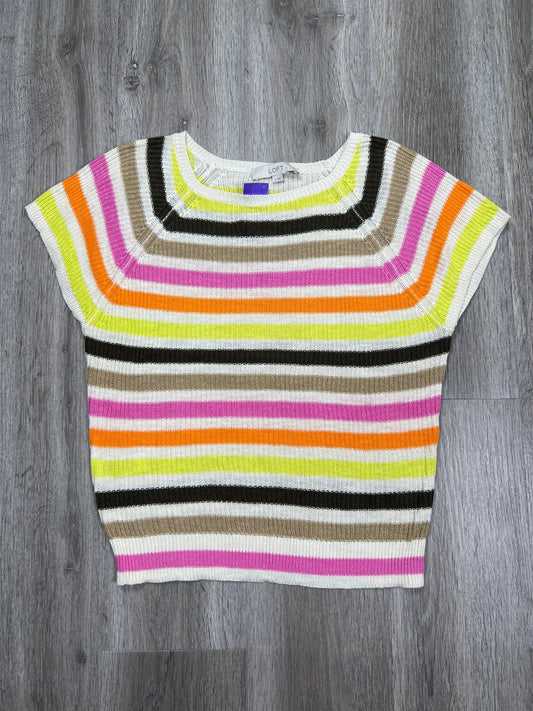 Tan Sweater Short Sleeve Loft, Size S