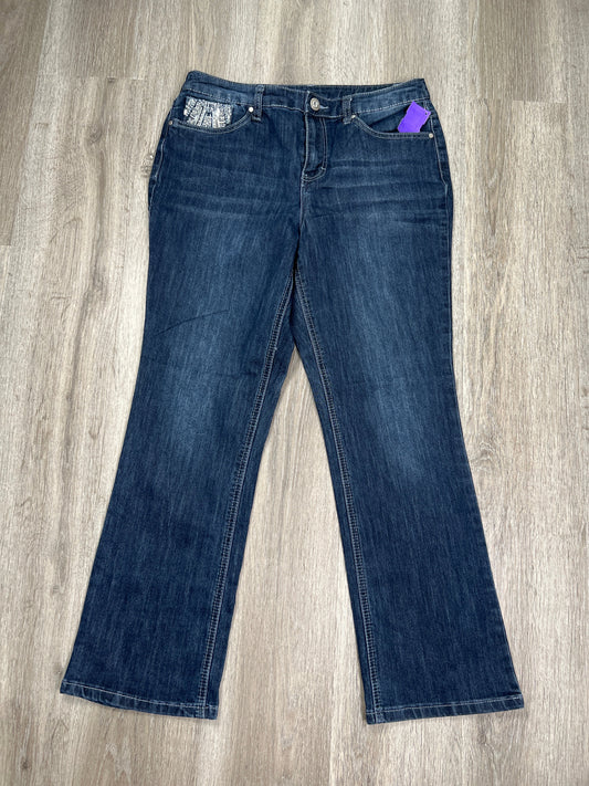 Blue Denim Jeans Straight Christopher And Banks, Size 8