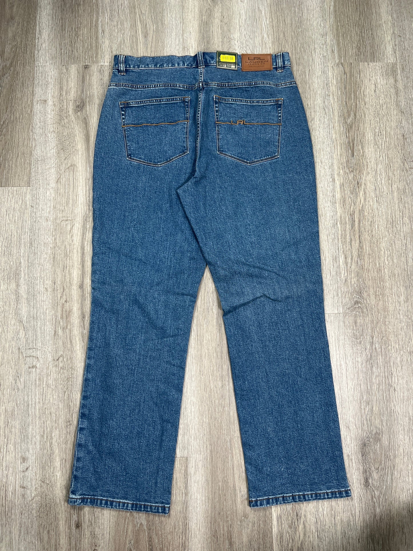 Blue Denim Jeans Straight Lauren By Ralph Lauren, Size 12