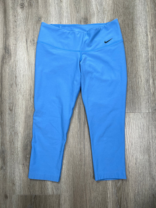 Blue Athletic Leggings Capris Nike Apparel, Size Xs