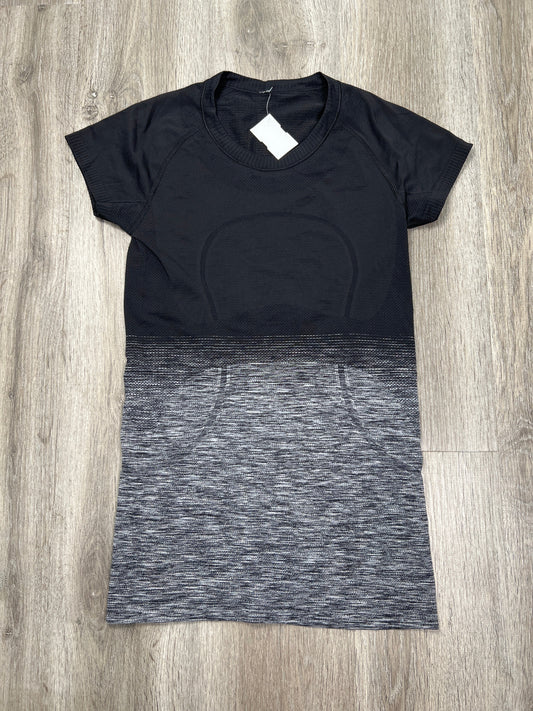 Black & Grey Athletic Top Short Sleeve Lululemon, Size S