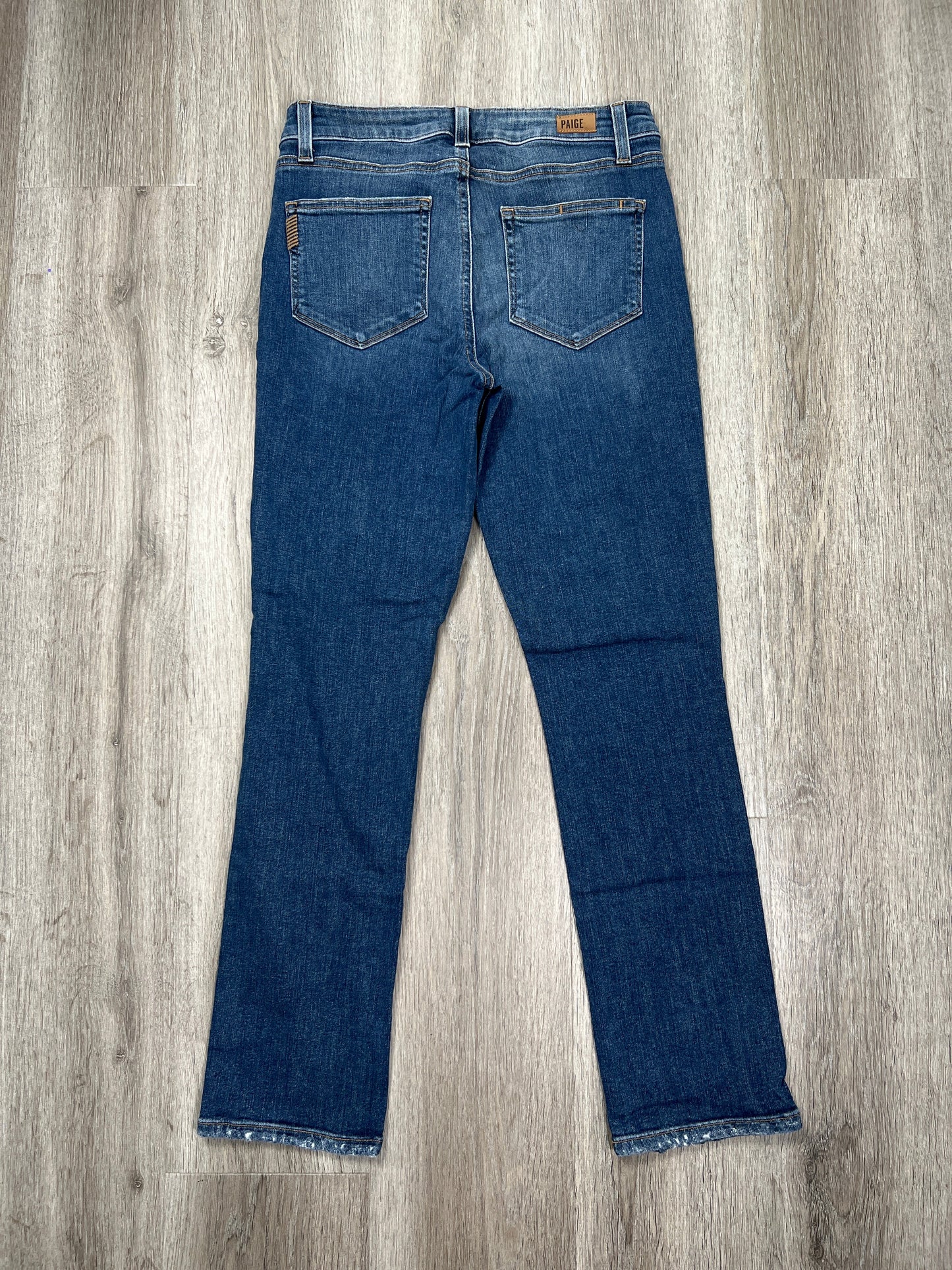 Blue Denim Jeans Straight Paige, Size 4