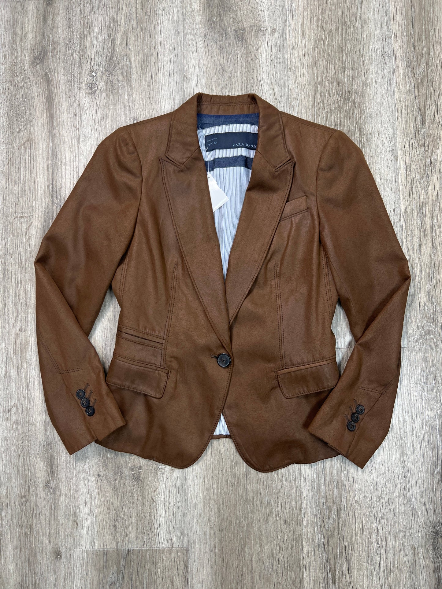 Blazer By Zara Basic In Brown, Size: S