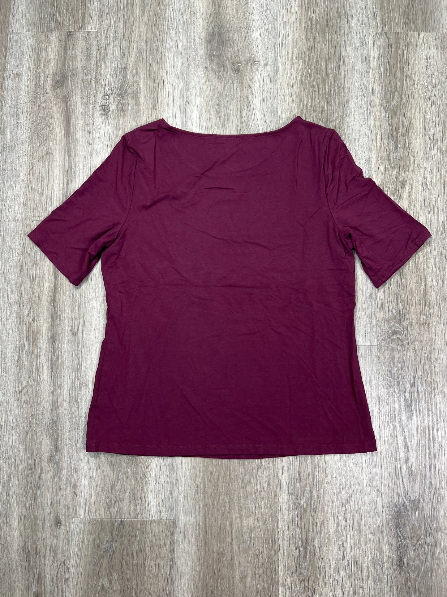 Top Short Sleeve By Talbots In Purple, Size: L