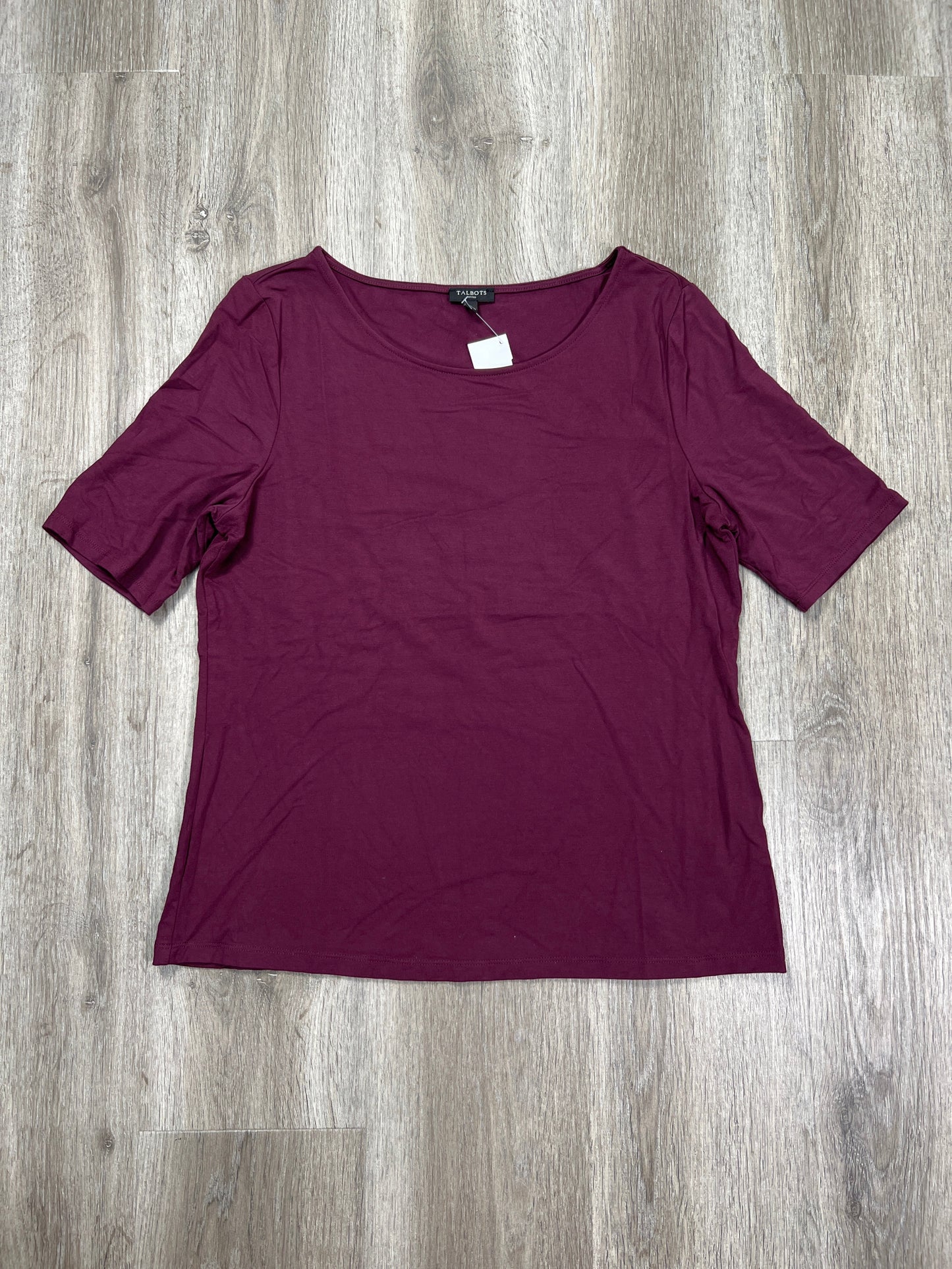 Top Short Sleeve By Talbots In Purple, Size: L