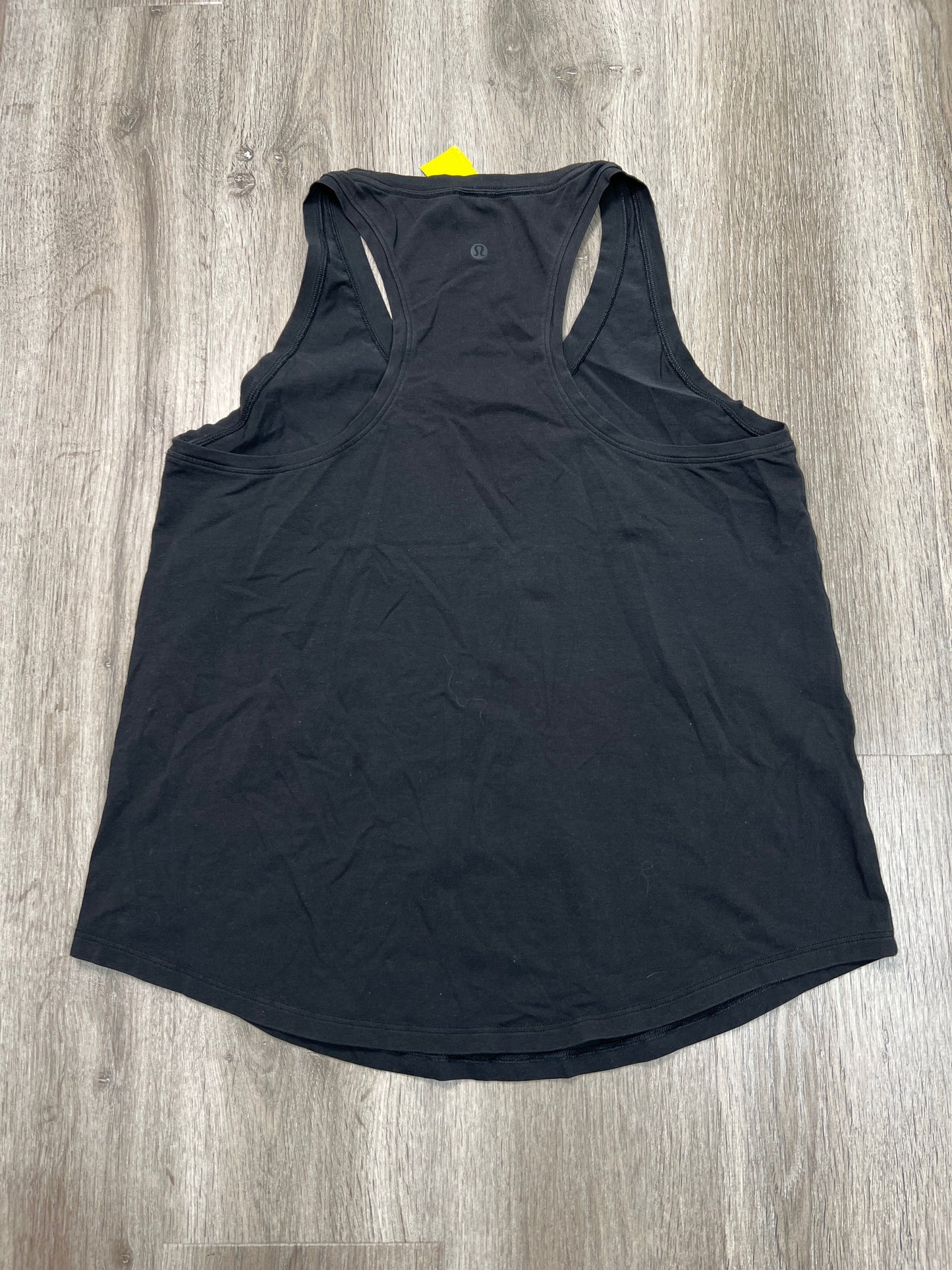 Athletic Top Short Sleeve By Lululemon In Black, Size: M