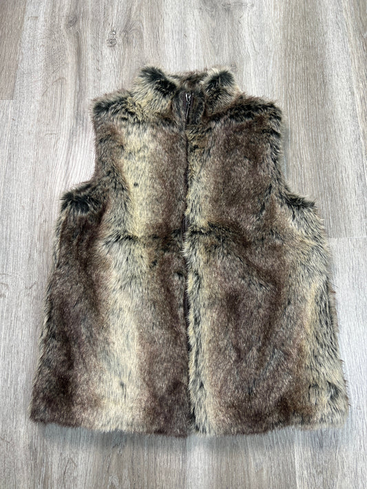 Vest Faux Fur & Sherpa By Lisa International In Brown, Size: S