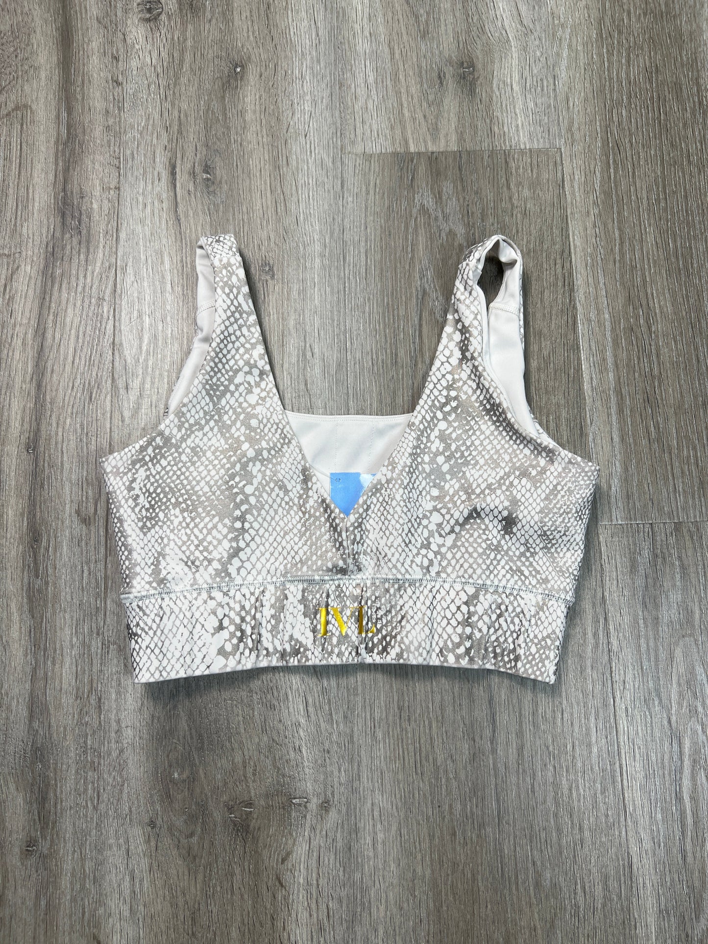 Athletic Bra By Ivl Collective In Snakeskin Print, Size: M