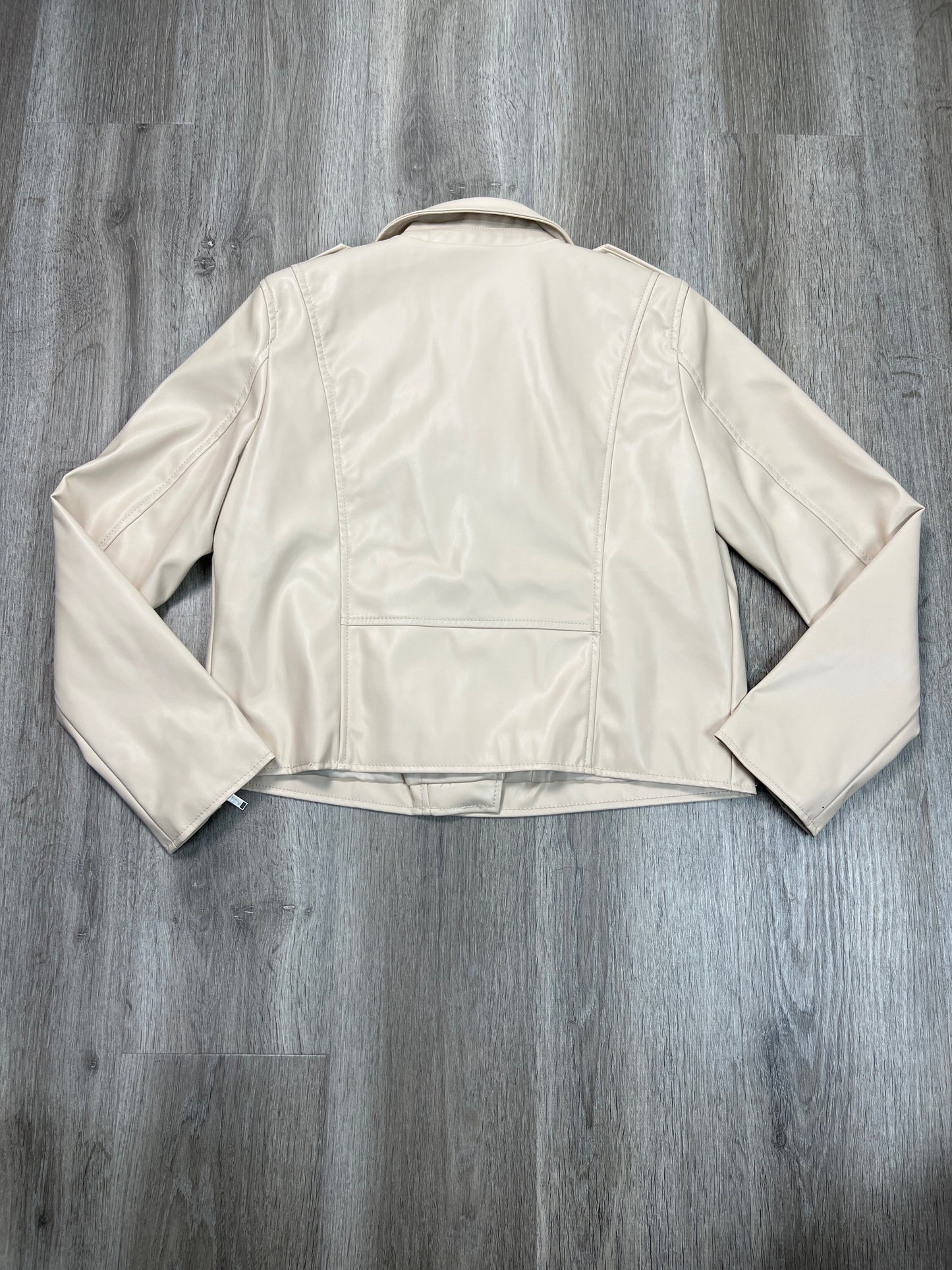 Jacket Moto By Nine West In Cream, Size: L