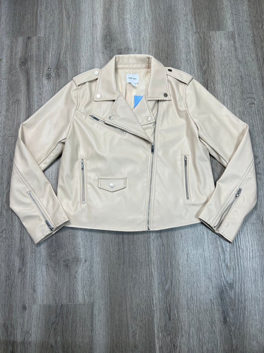 Jacket Moto By Nine West In Cream, Size: L