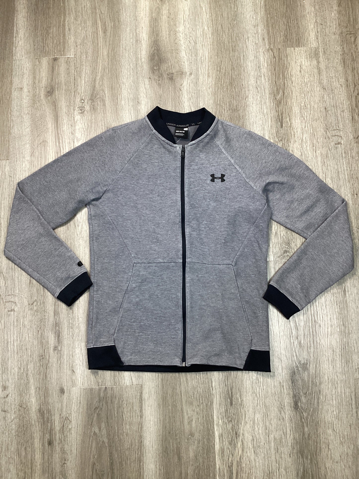 Athletic Jacket By Under Armour In Grey, Size: M