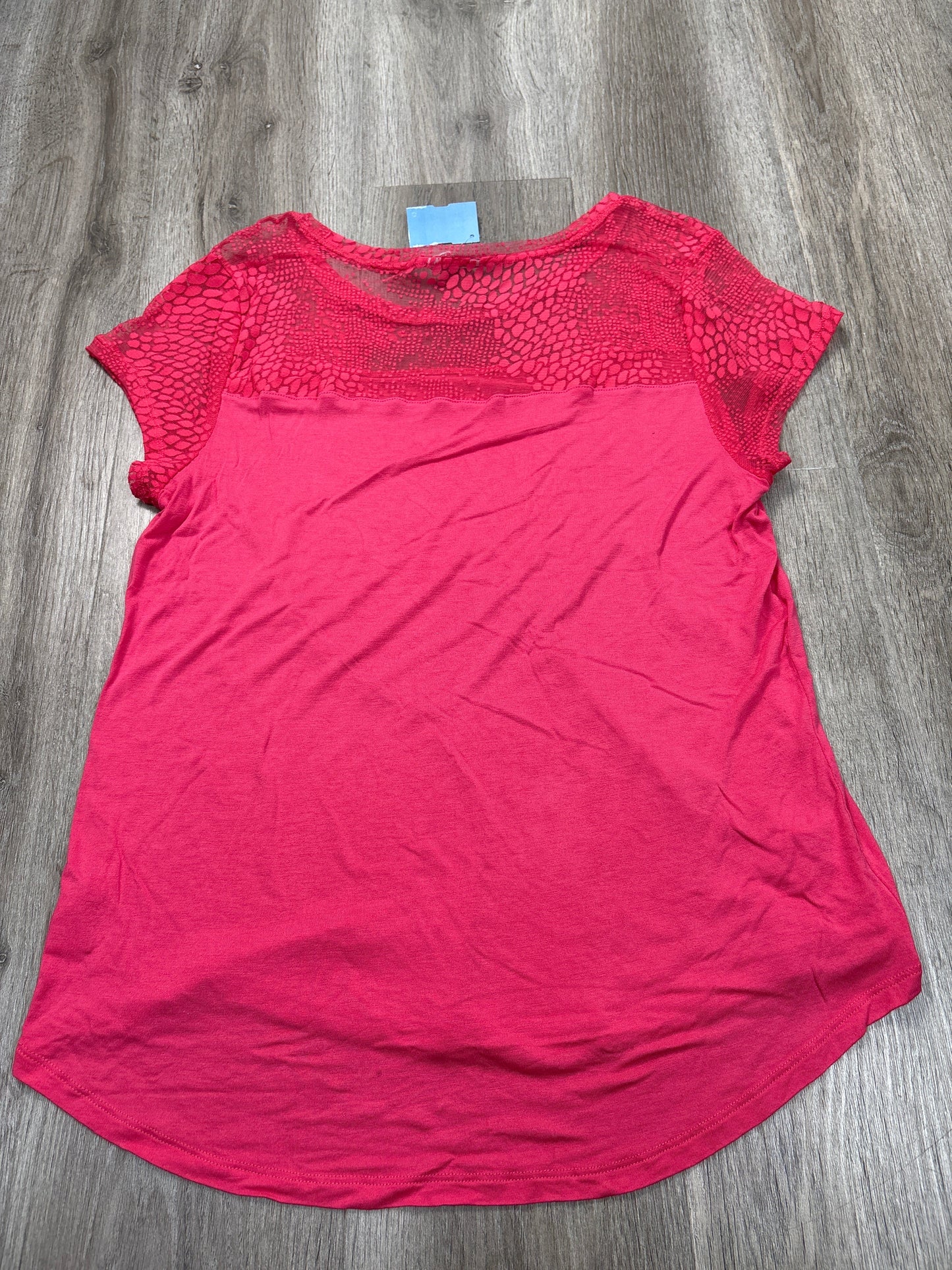 Top Short Sleeve By Calvin Klein In Coral, Size: Xl