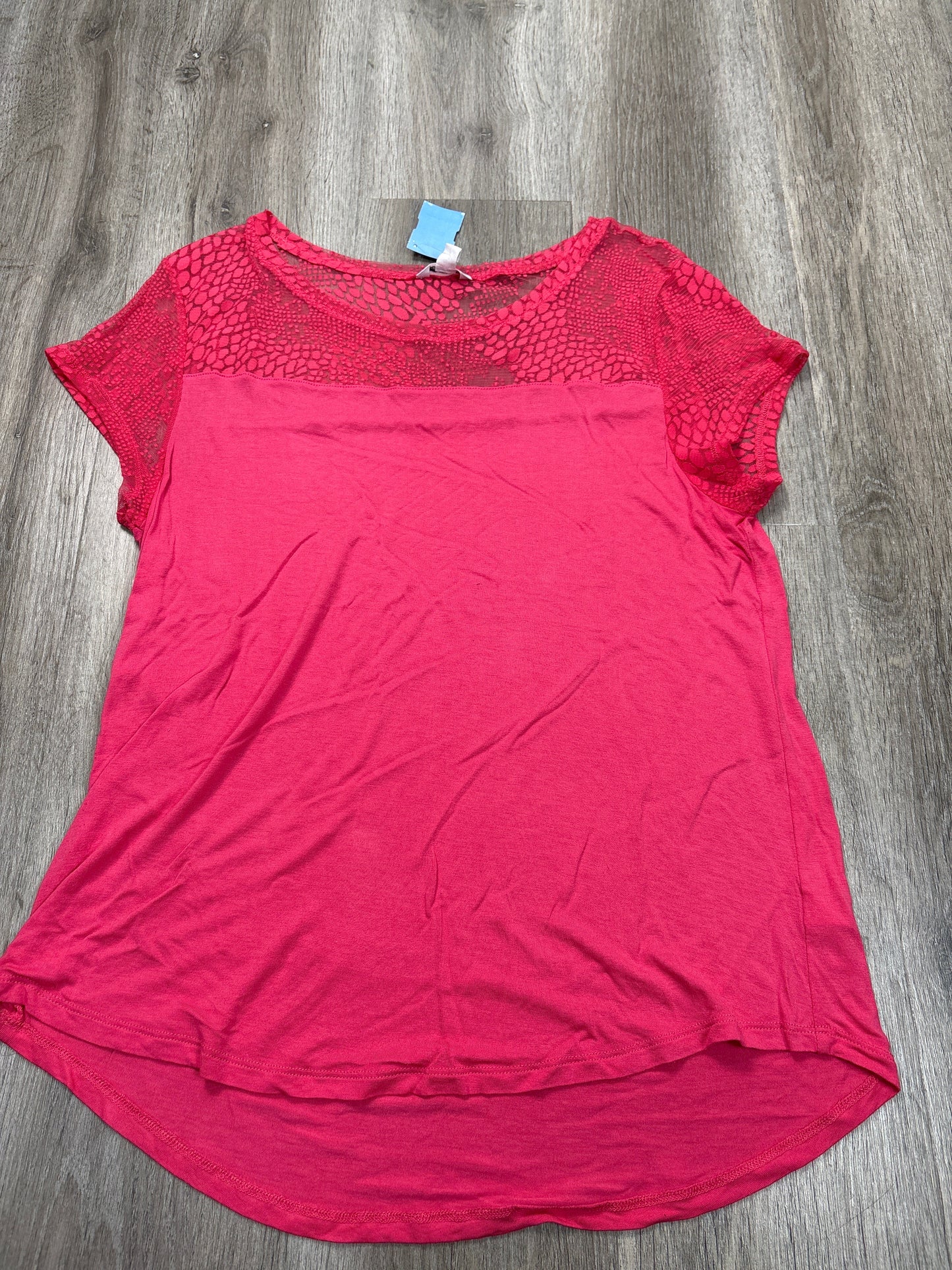 Top Short Sleeve By Calvin Klein In Coral, Size: Xl