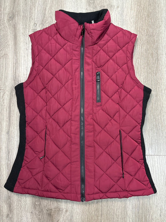 Vest Puffer & Quilted By Andrew Marc In Maroon, Size: S