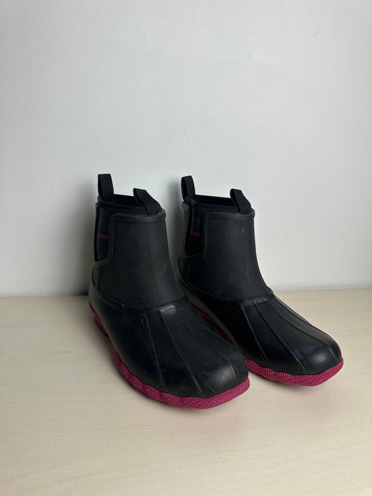 Boots Rain By Sperry In Black & Pink, Size: 6.5