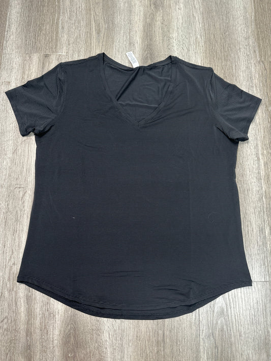 Athletic Top Short Sleeve By Zyia In Black, Size: Xxl