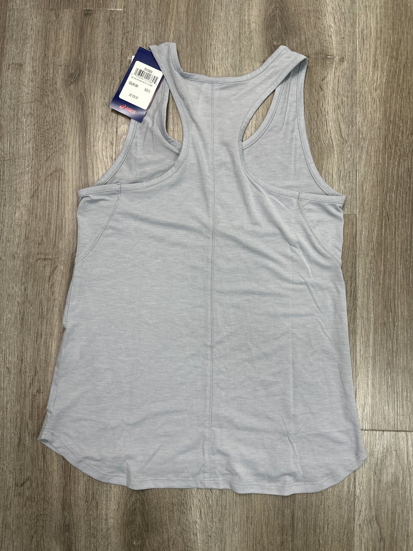 Athletic Tank Top By Asics In Grey, Size: S