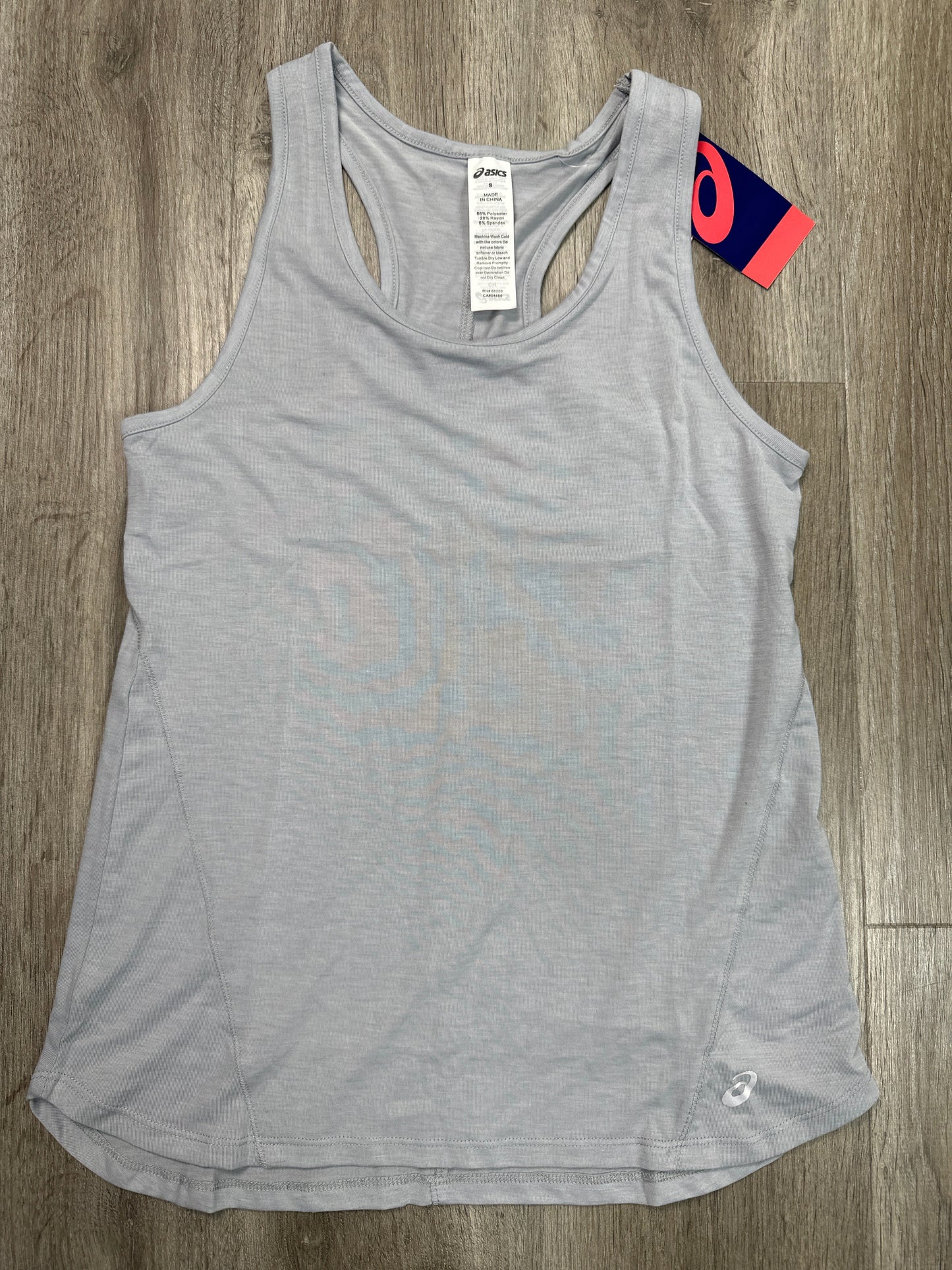 Athletic Tank Top By Asics In Grey, Size: S