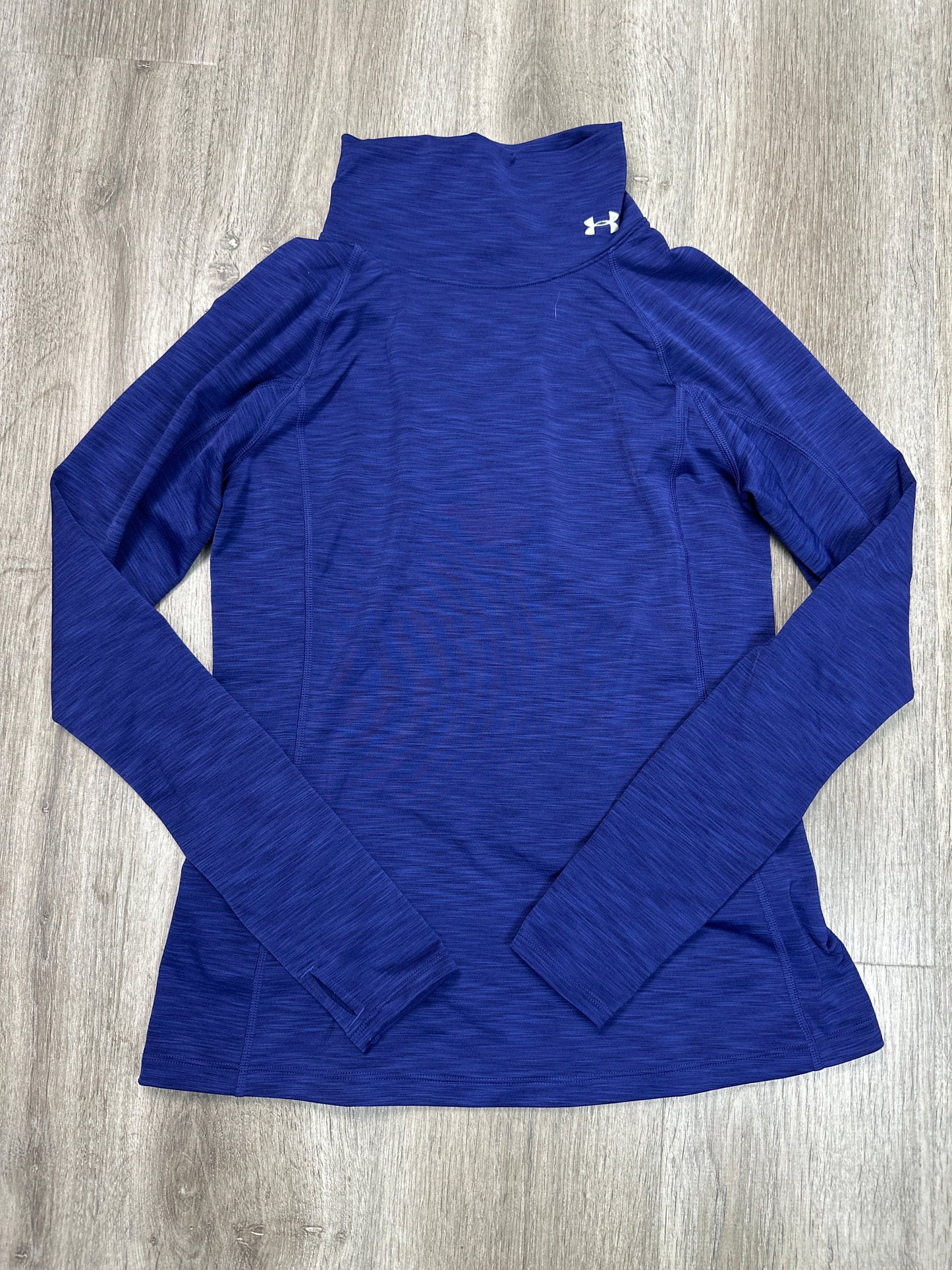 Athletic Top Long Sleeve Collar By Under Armour In Purple, Size: S