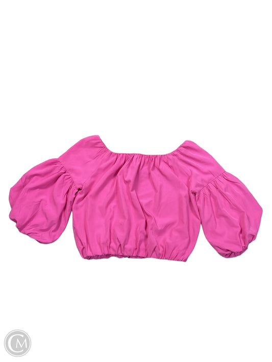 Blouse Short Sleeve By Flying Tomato In Pink, Size: M