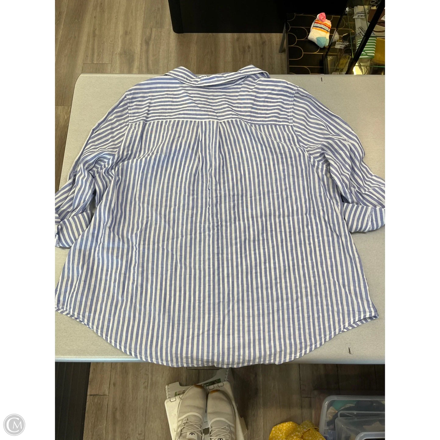 Top 3/4 Sleeve By St Johns Bay In Blue, Size: 2x