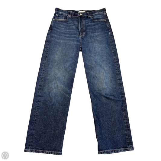 Jeans Straight By Banana Republic In Blue Denim, Size: 12