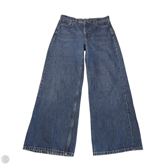 Jeans Wide Leg By Banana Republic In Blue Denim, Size: 14