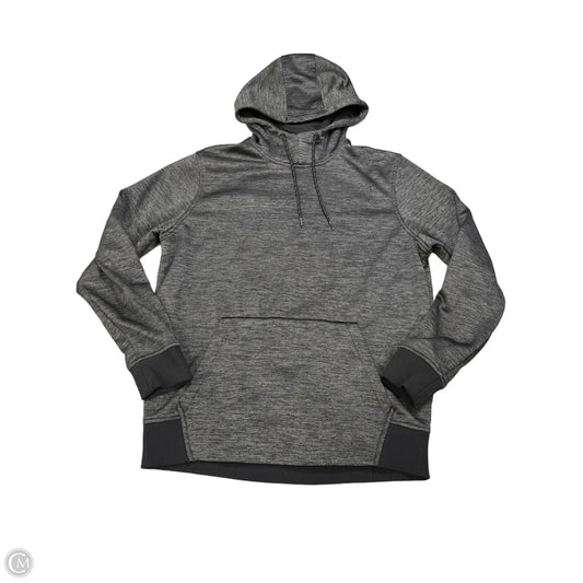Athletic Top Long Sleeve Hoodie By Under Armour In Grey, Size: M