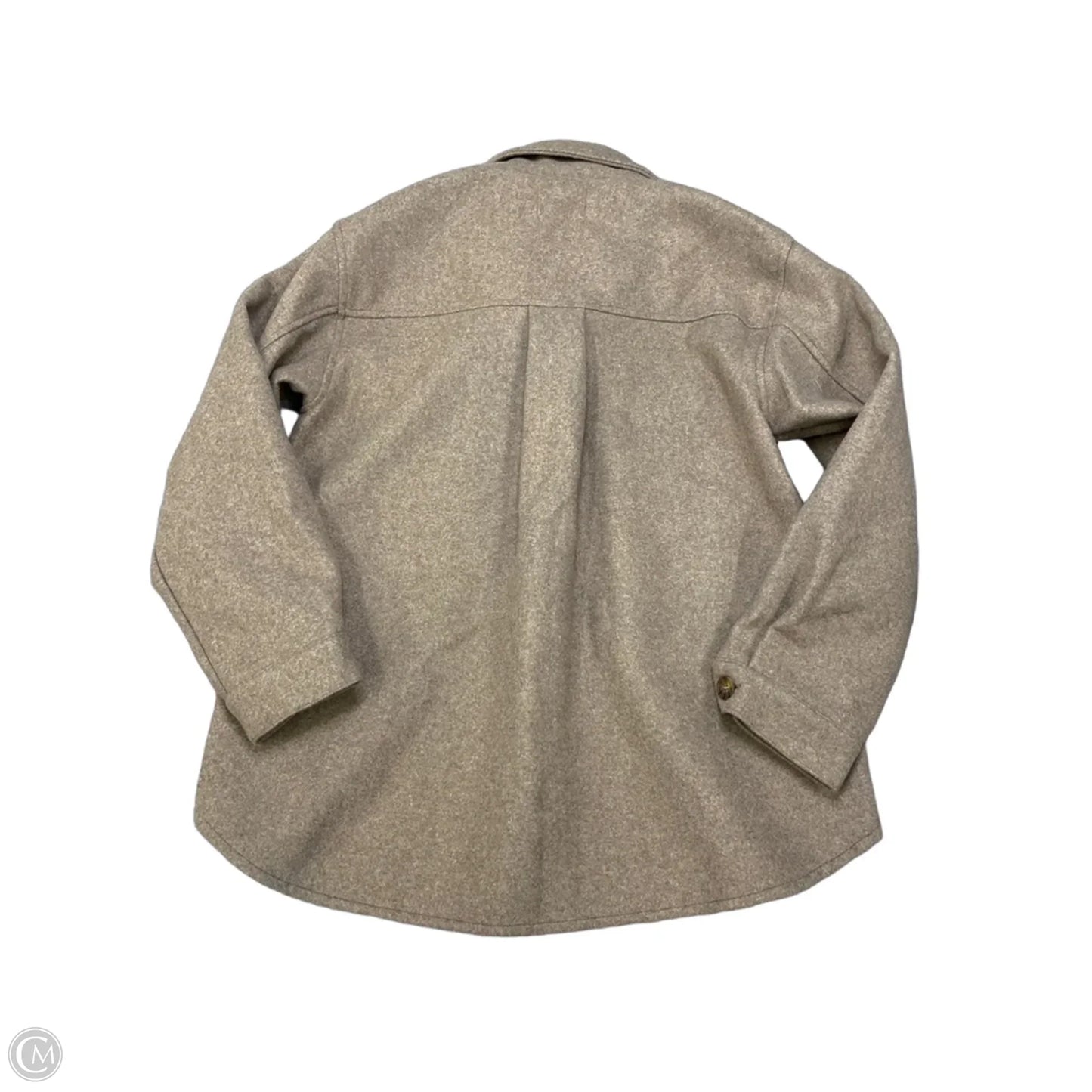 Jacket Shirt By Love Tree In Brown, Size: M