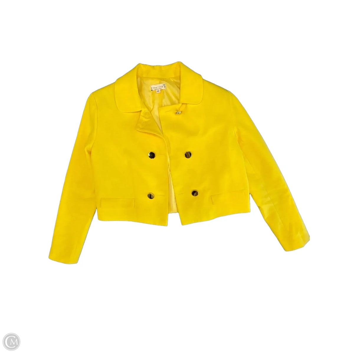 Blazer By Clothes Mentor In Yellow, Size: S