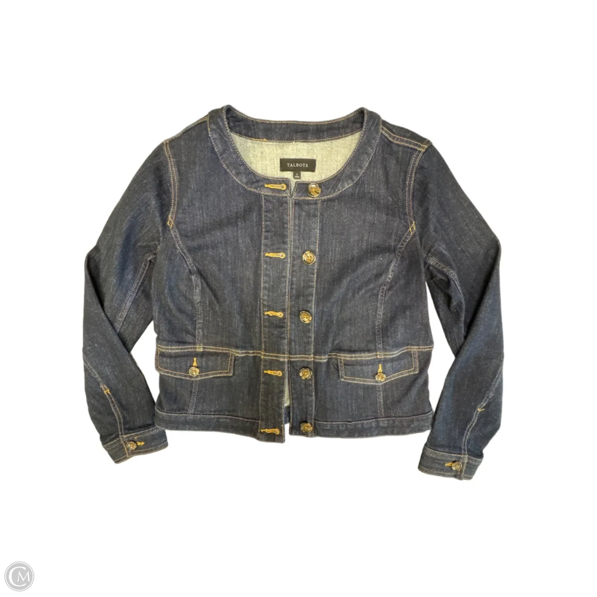 Jacket Denim By Talbots In Blue Denim, Size: S