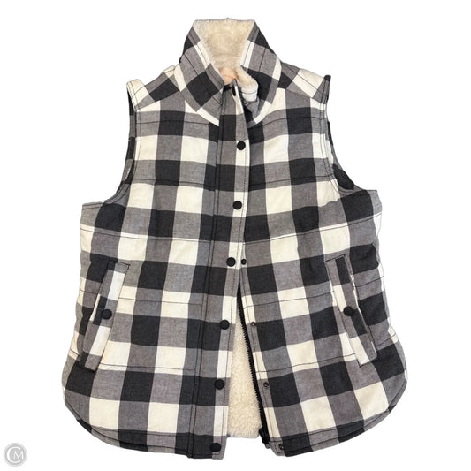 Vest Faux Fur & Sherpa By Skies Are Blue In Black & White, Size: M